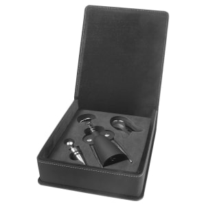 Custom Leatherette Wine Bottle Opener Set - 3, 4, or 5 Piece Set