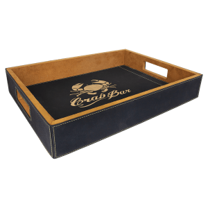 CUSTOM LASERABLE LEATHERETTE SERVING TRAY