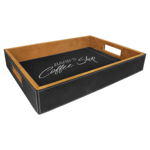 CUSTOM LASERABLE LEATHERETTE SERVING TRAY