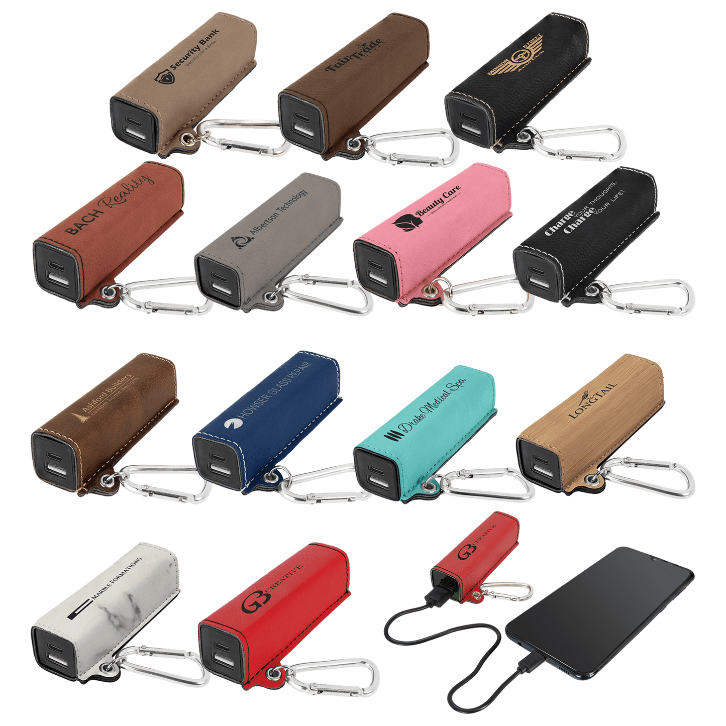 CUSTOM LEATHERETTE 2200 USB-C CHARGER