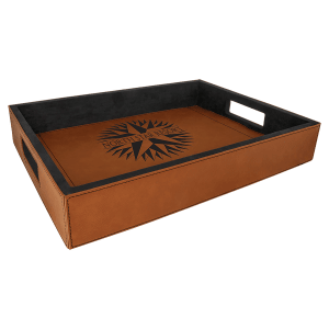 CUSTOM LASERABLE LEATHERETTE SERVING TRAY
