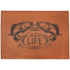 CUSTOM LASERABLE LEATHERETTE SERVING TRAY