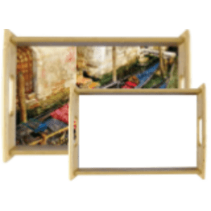 CUSTOM LASERABLE LEATHERETTE SERVING TRAY