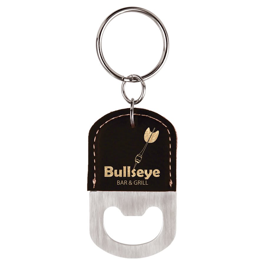 Custom Leatherette Key Chain Bottle Openers