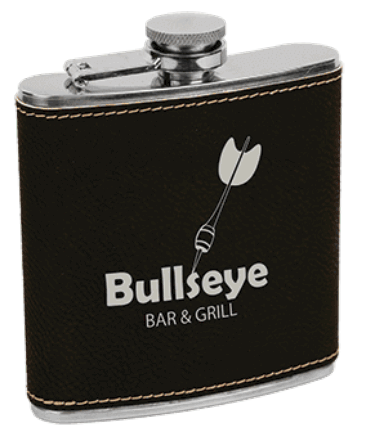 Custom Lasered Leatherette Stainless Steel Flask
