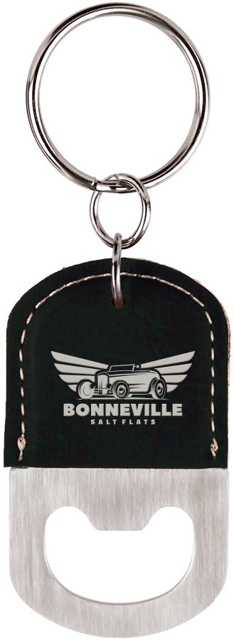 Custom Leatherette Key Chain Bottle Openers
