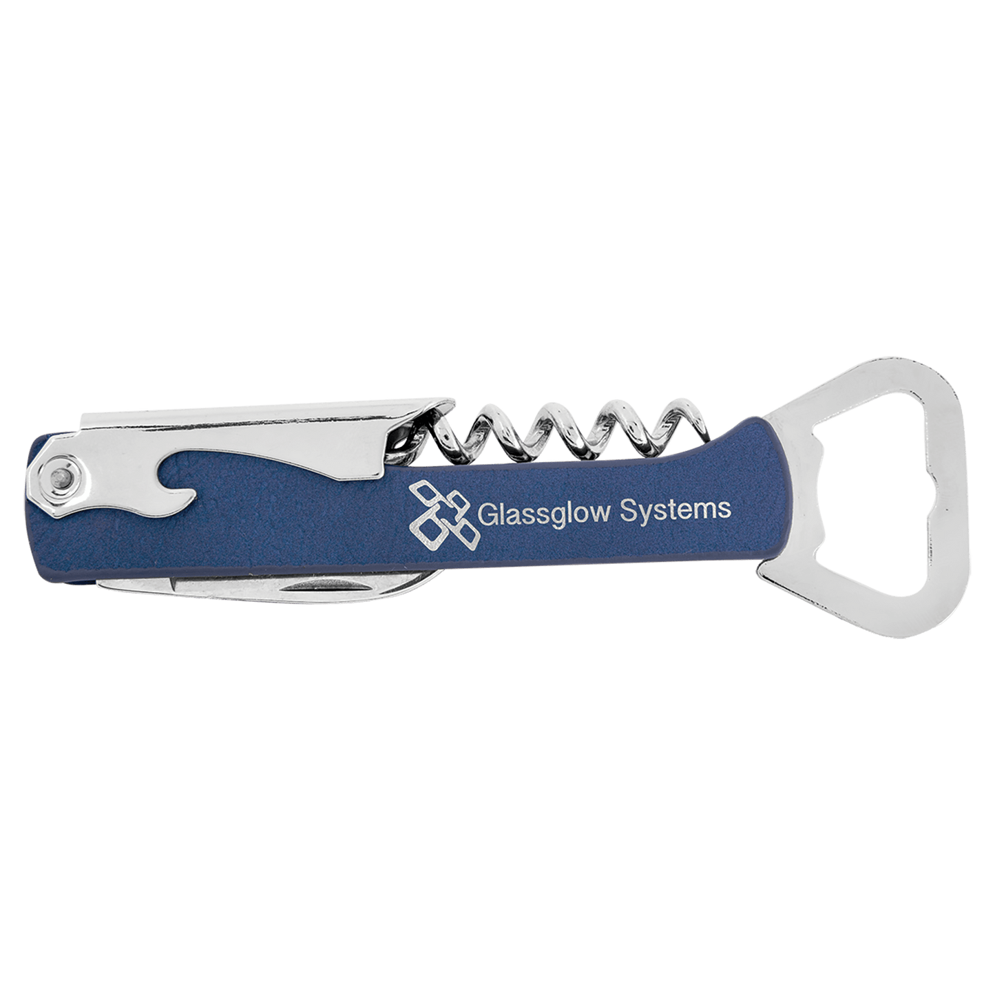 CUSTOM LEATHERETTE CORKSCREW WINE BOTTLE OPENER