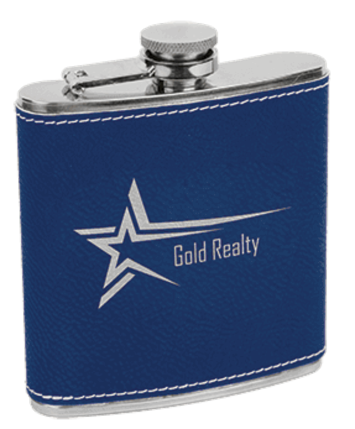 Custom Lasered Leatherette Stainless Steel Flask
