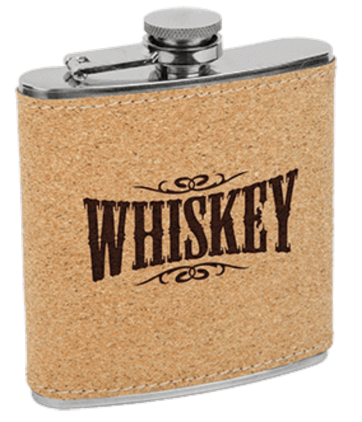 Custom Lasered Leatherette Stainless Steel Flask