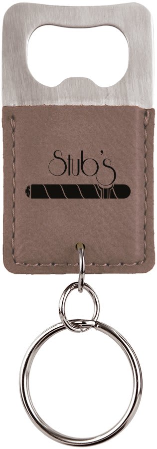 Custom Leatherette Key Chain Bottle Openers