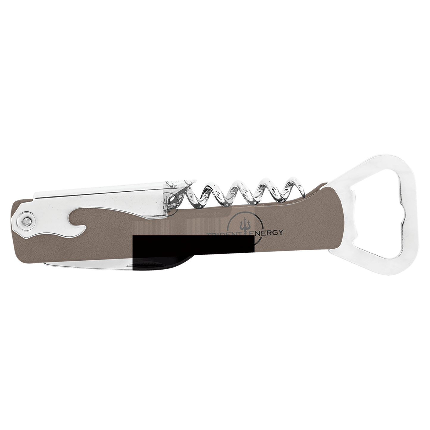 CUSTOM LEATHERETTE CORKSCREW WINE BOTTLE OPENER