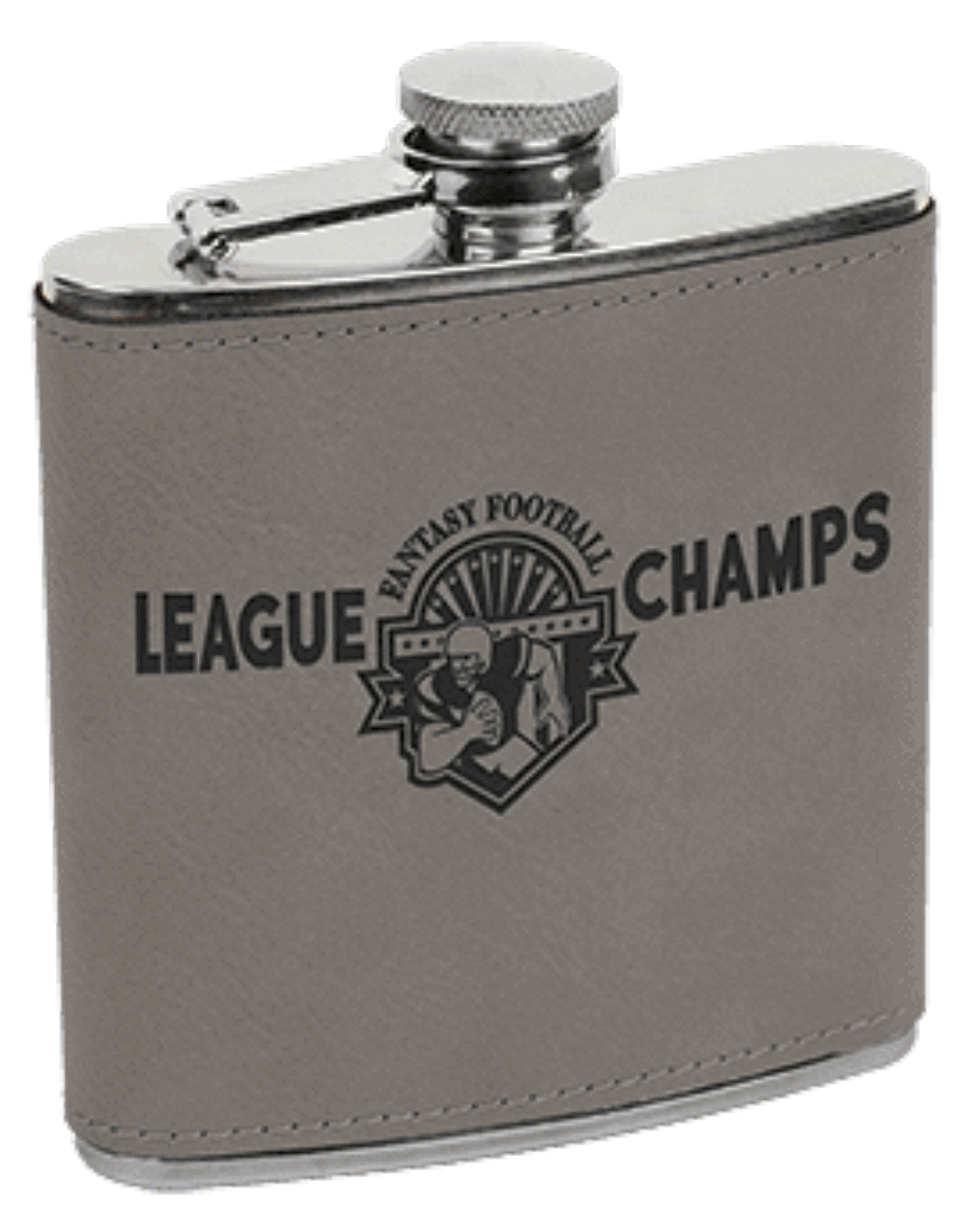 Custom Lasered Leatherette Stainless Steel Flask