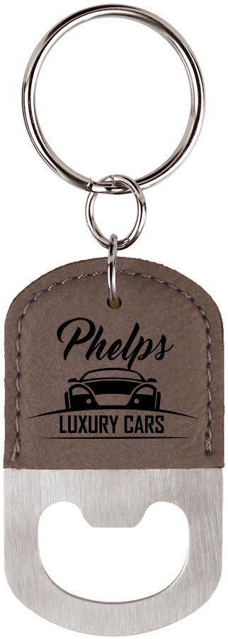 Custom Leatherette Key Chain Bottle Openers