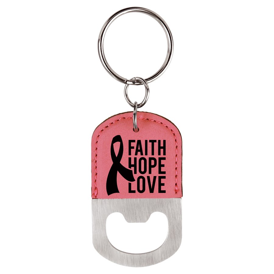 Custom Leatherette Key Chain Bottle Openers