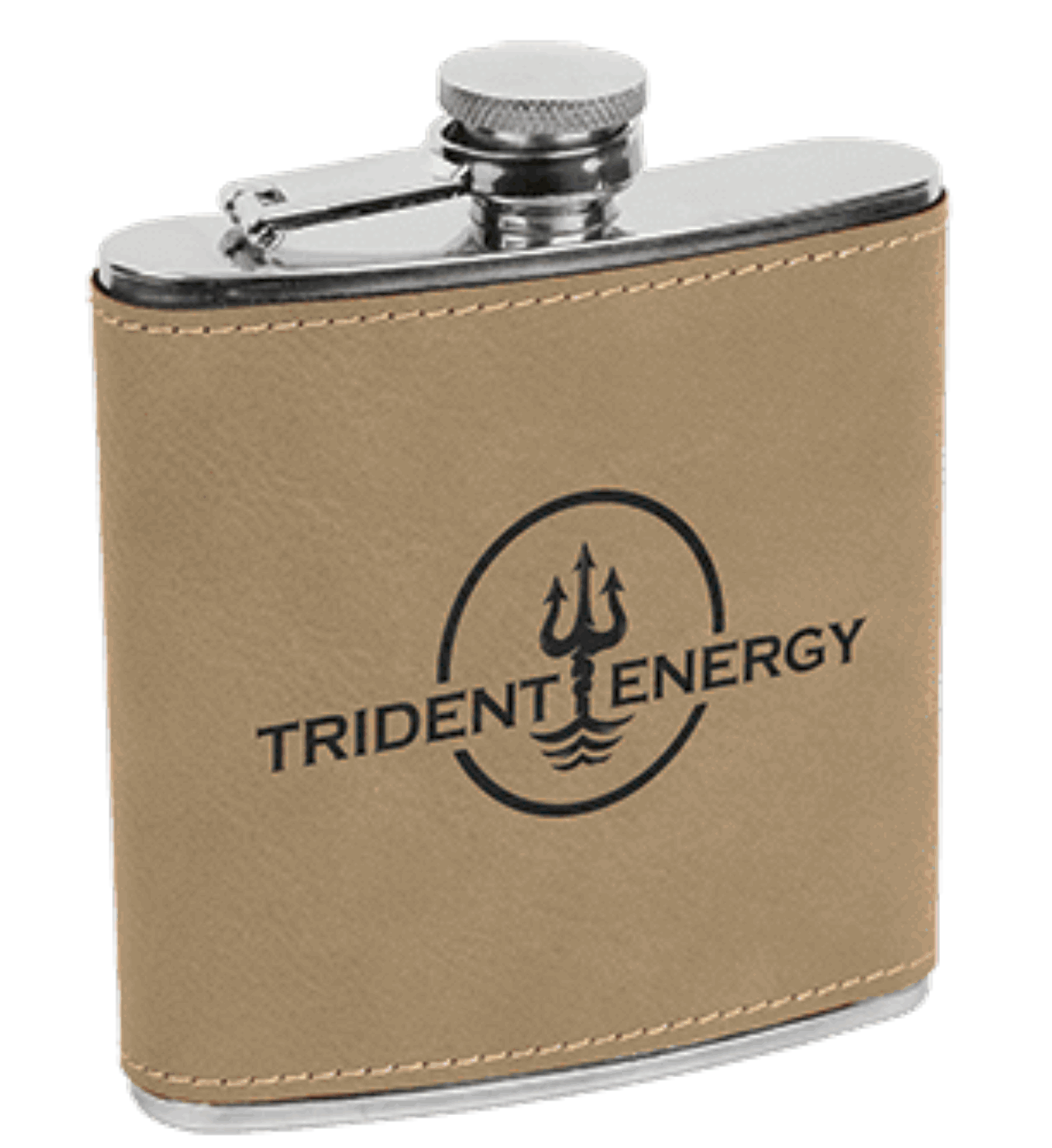 Custom Lasered Leatherette Stainless Steel Flask