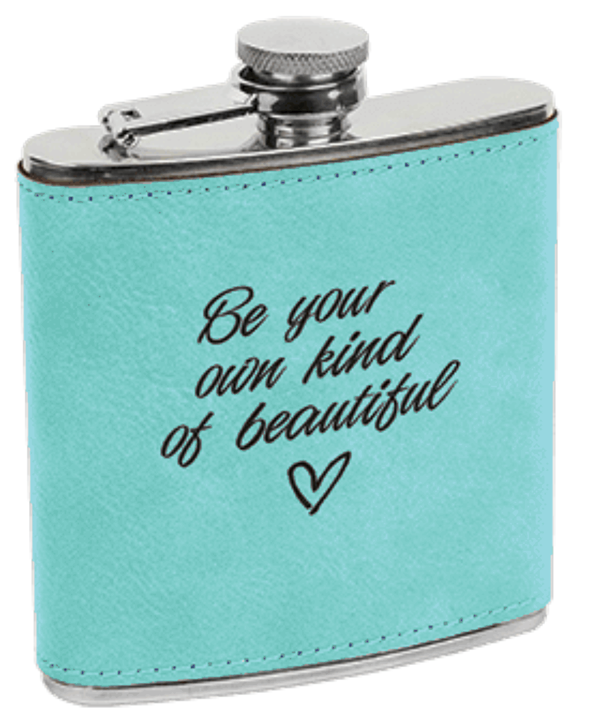Custom Lasered Leatherette Stainless Steel Flask