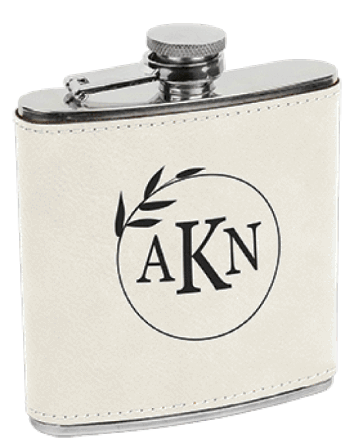 Custom Lasered Leatherette Stainless Steel Flask