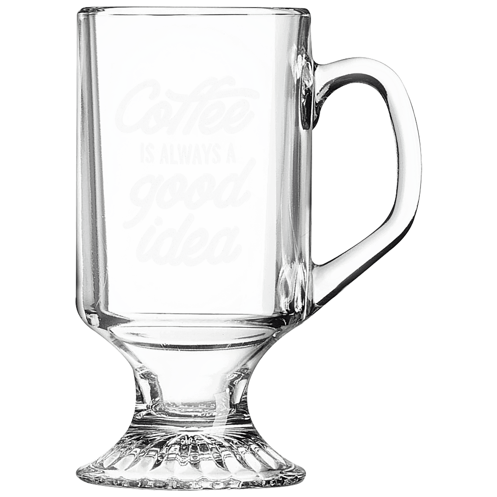 Custom 10oz Clear Footed Coffee Mug