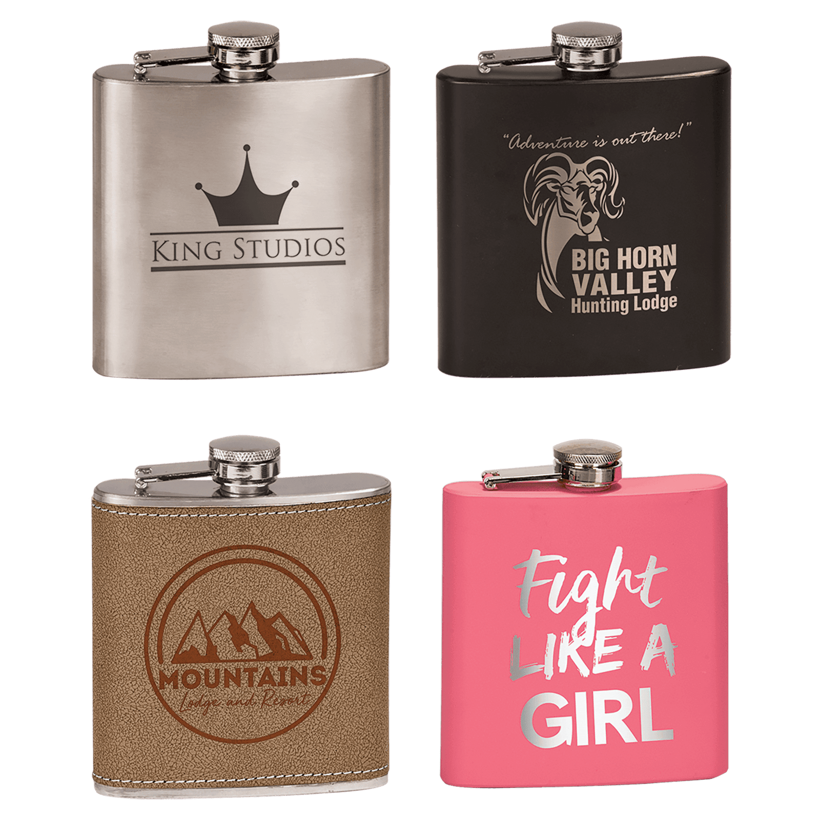 Custom Lasered Stainless Steel Flask