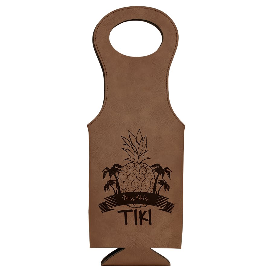 Laserable Leatherette Wine Bags