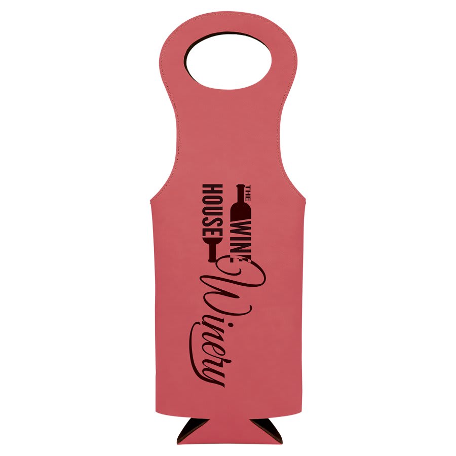 Laserable Leatherette Wine Bags