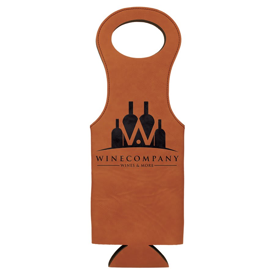 Laserable Leatherette Wine Bags