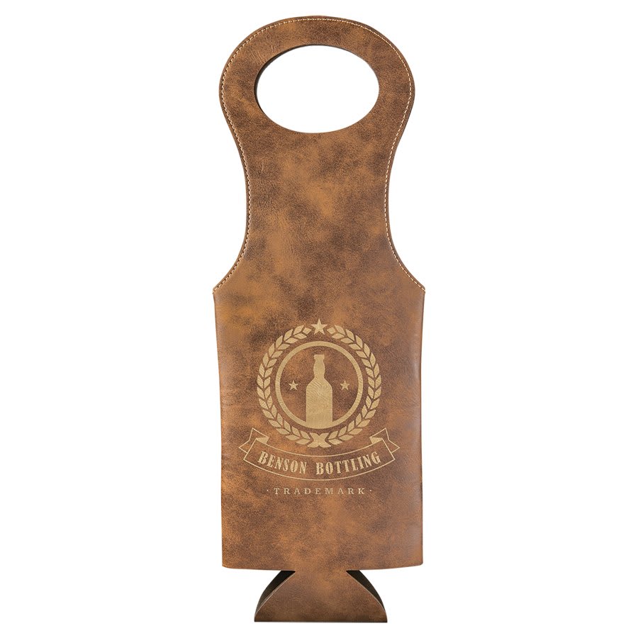 Laserable Leatherette Wine Bags