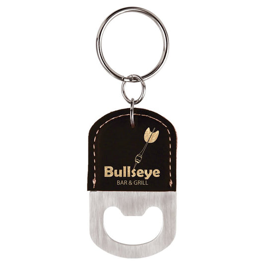 Custom Leatherette Key Chain Bottle Openers