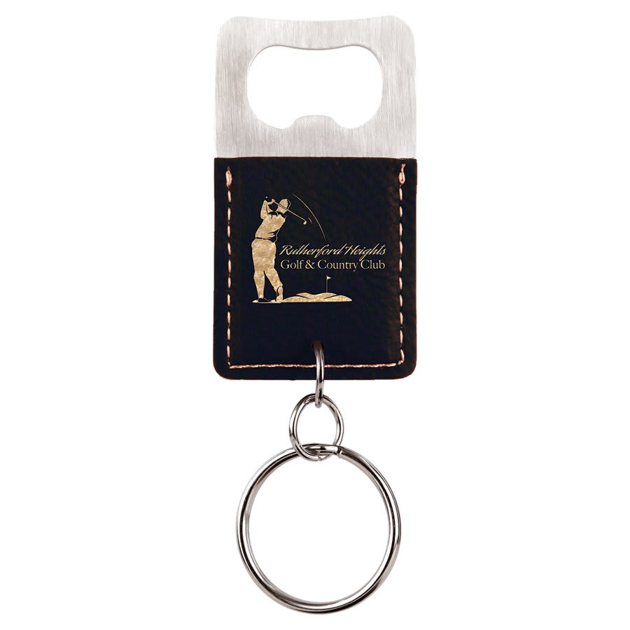 Custom Leatherette Key Chain Bottle Openers