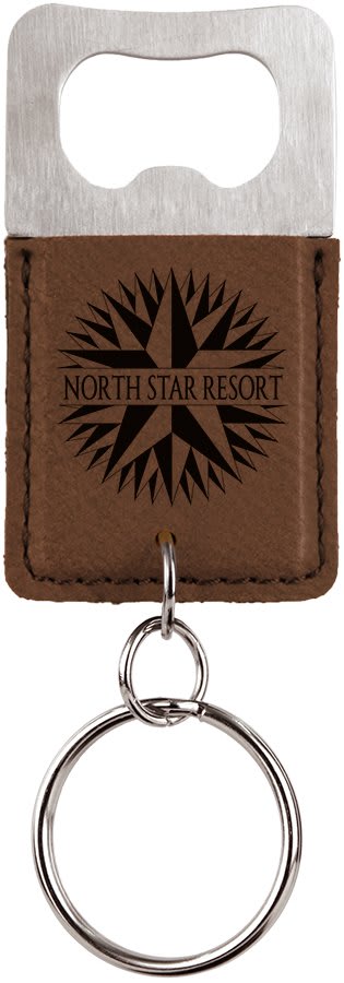 Custom Leatherette Key Chain Bottle Openers