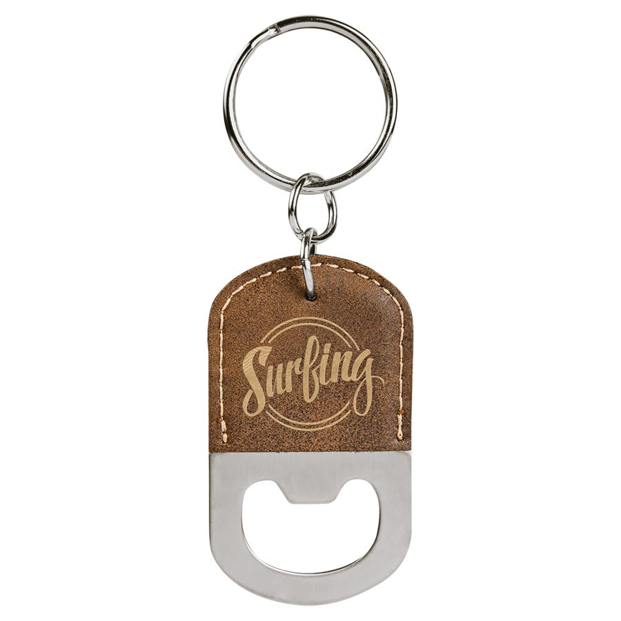 Custom Leatherette Key Chain Bottle Openers