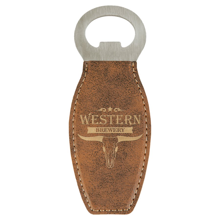 CUSTOM MAGNETIC LEATHERETTE BOTTLE OPENERS