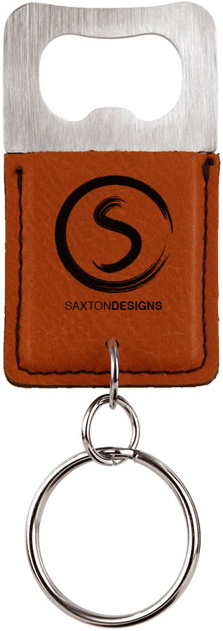 Custom Leatherette Key Chain Bottle Openers