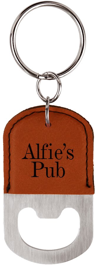Custom Leatherette Key Chain Bottle Openers