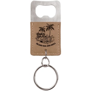 Custom Leatherette Key Chain Bottle Openers