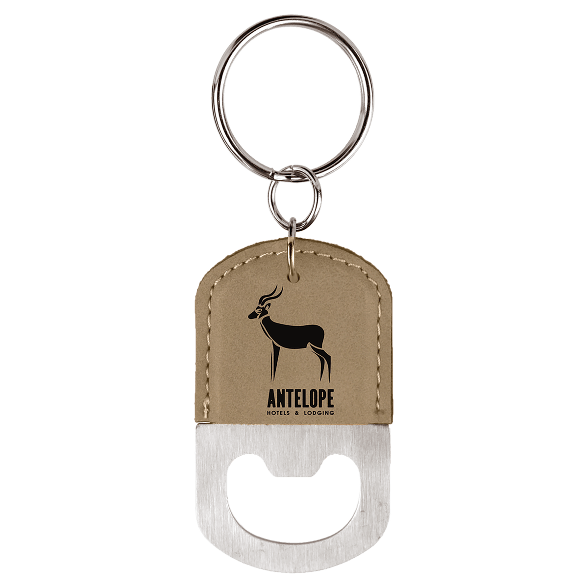 Custom Leatherette Key Chain Bottle Openers